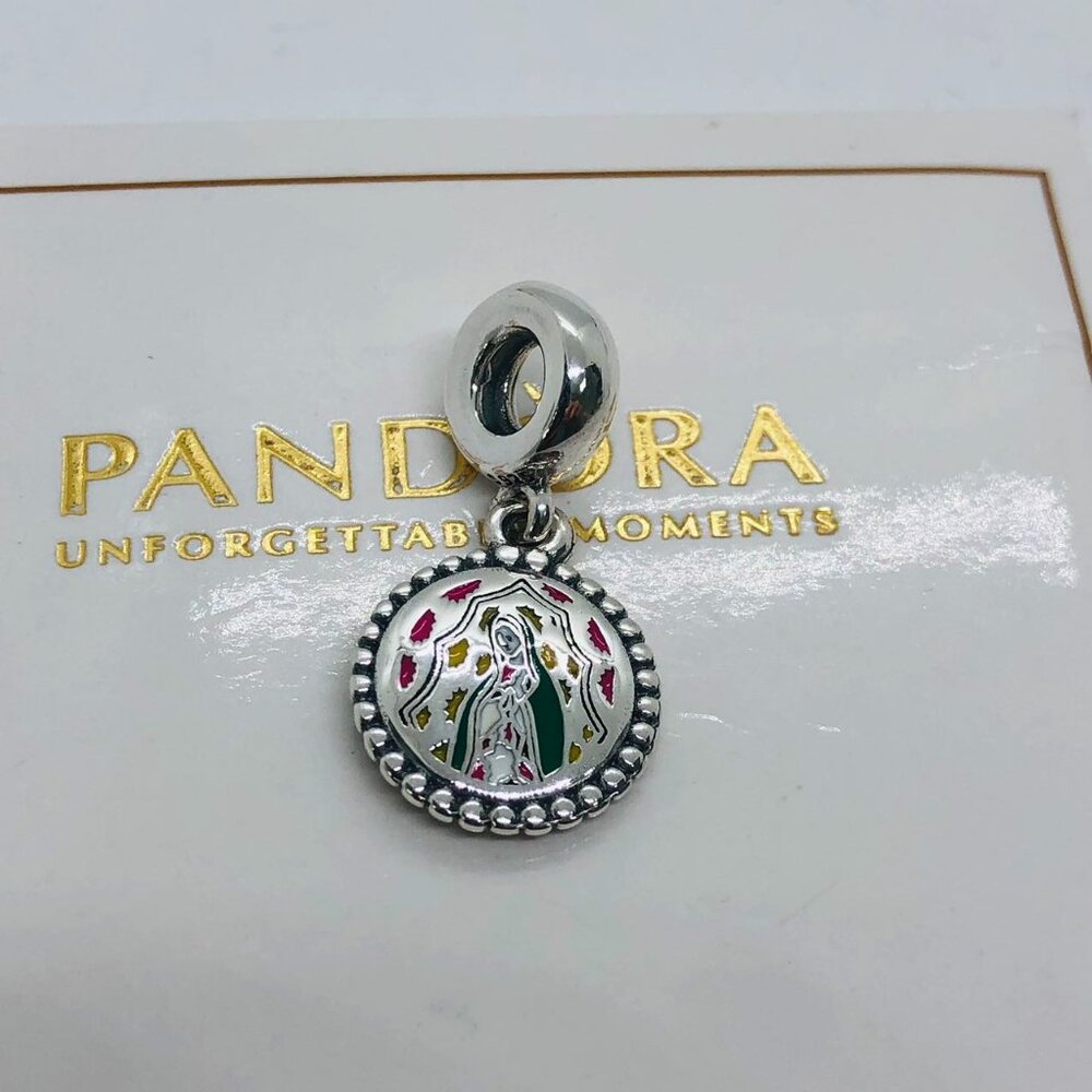 🌞📖Pandora Virgin of GUADALUPE Charm Mexican Doll CHARM